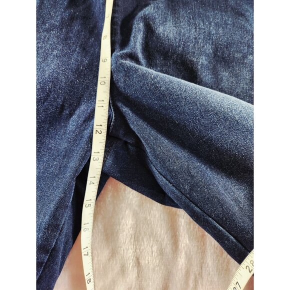 Woman Within Blue Dark Wash Pull On Tapered Leg Stretch Denim Comfort-SZ 20W - Picture 6 of 7